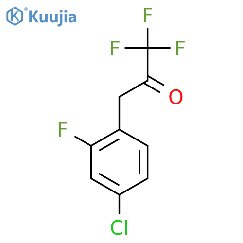 3-(4-chloro-2-fluorophenyl)-1,1,1-trifluoropropan-2-one structure