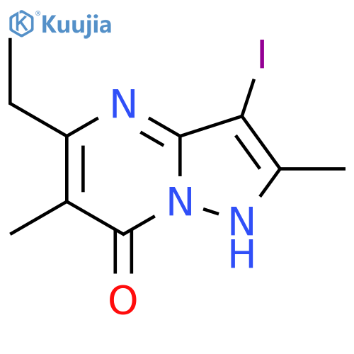 5-ethyl-3-iodo-2,6-dimethyl-4H,7H-pyrazolo1,5-apyrimidin-7-one structure