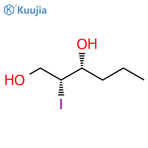 1,3-Hexanediol, 2-iodo-, (2R,3R)-rel- structure