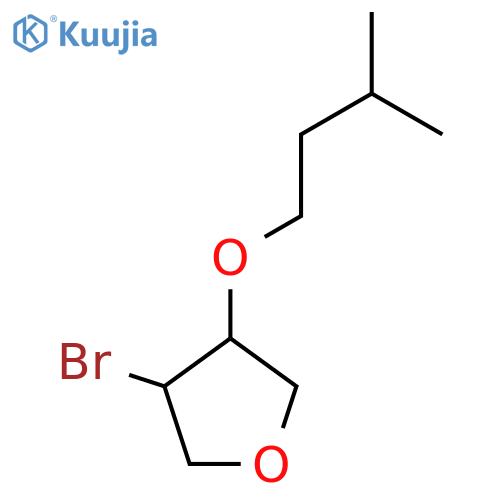 3-bromo-4-(3-methylbutoxy)oxolane structure