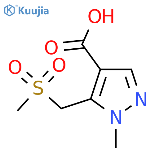 5-(methanesulfonylmethyl)-1-methyl-1H-pyrazole-4-carboxylic acid structure