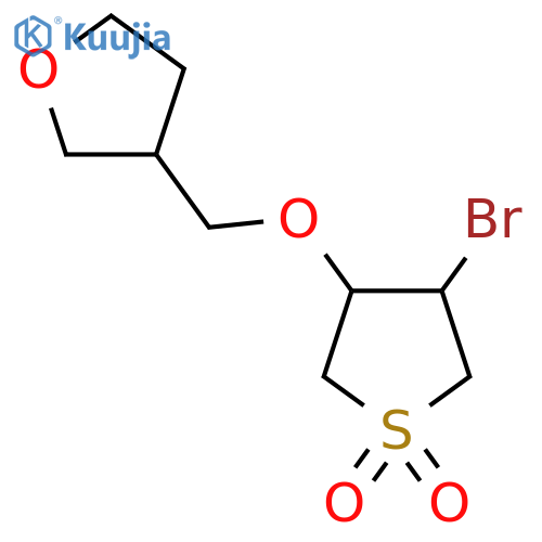 3-bromo-4-(oxolan-3-yl)methoxy-1lambda6-thiolane-1,1-dione structure