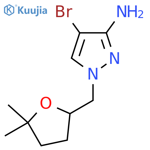 4-bromo-1-(5,5-dimethyloxolan-2-yl)methyl-1H-pyrazol-3-amine structure
