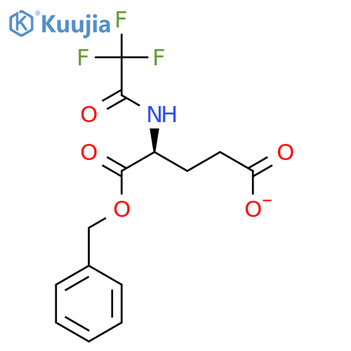(4S)-5-(benzyloxy)-5-oxo-4-(2,2,2-trifluoroacetamido)pentanoic acid structure