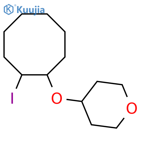 4-(2-iodocyclooctyl)oxyoxane structure