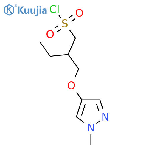 2-{(1-methyl-1H-pyrazol-4-yl)oxymethyl}butane-1-sulfonyl chloride structure