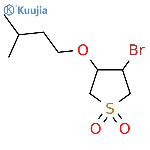 3-bromo-4-(3-methylbutoxy)-1lambda6-thiolane-1,1-dione structure