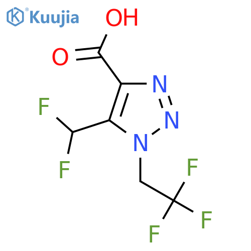 5-(difluoromethyl)-1-(2,2,2-trifluoroethyl)-1H-1,2,3-triazole-4-carboxylic acid structure