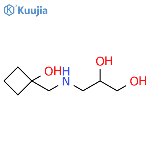 3-{[(1-hydroxycyclobutyl)methyl]amino}propane-1,2-diol structure