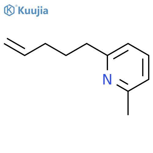 2-methyl-6-(4-penten-1-yl)-Pyridine structure