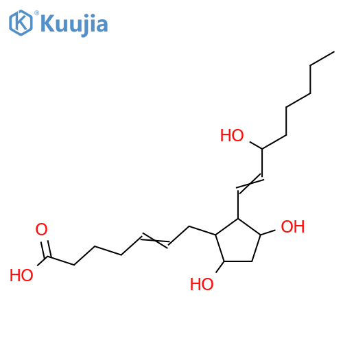 7-[3,5-Dihydroxy-2-(3-hydroxyoct-1-enyl)cyclopentyl]hept-5-enoic acid structure