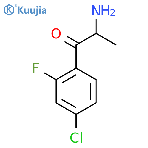 2-amino-1-(4-chloro-2-fluorophenyl)propan-1-one structure