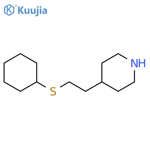 4-2-(cyclohexylsulfanyl)ethylpiperidine structure