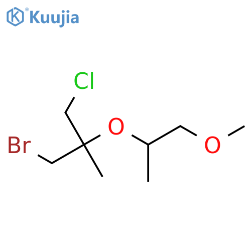 1-bromo-3-chloro-2-(1-methoxypropan-2-yl)oxy-2-methylpropane structure