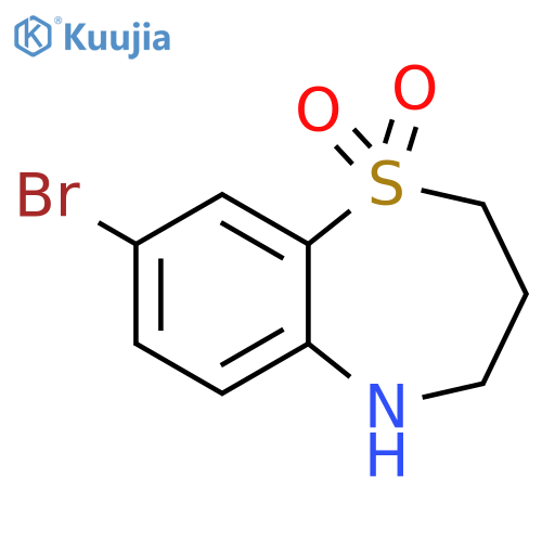 8-bromo-2,3,4,5-tetrahydro-1lambda6,5-benzothiazepine-1,1-dione structure