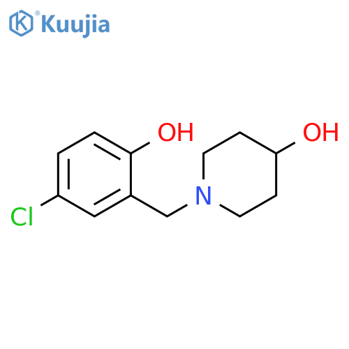 1-(5-chloro-2-hydroxybenzyl)piperidin-4-ol structure