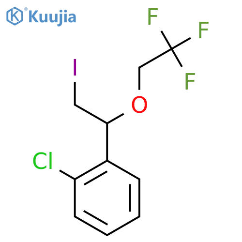 1-chloro-2-2-iodo-1-(2,2,2-trifluoroethoxy)ethylbenzene structure