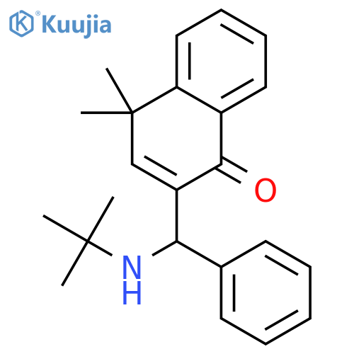 1(4H)-Naphthalenone, 2-[[(1,1-dimethylethyl)amino]phenylmethyl]-4,4-dimethyl- structure