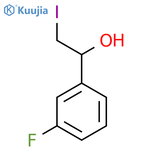 1-(3-Fluorophenyl)-2-iodoethan-1-ol structure