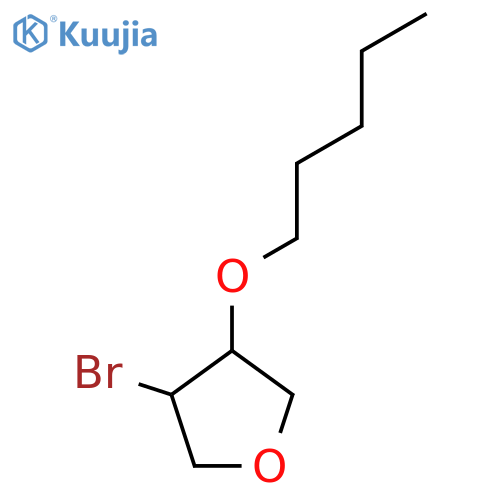 3-bromo-4-(pentyloxy)oxolane structure