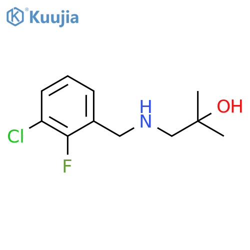 1-{(3-chloro-2-fluorophenyl)methylamino}-2-methylpropan-2-ol structure