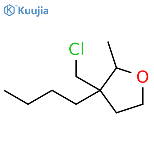 Furan, 3-butyl-3-(chloromethyl)tetrahydro-2-methyl- structure