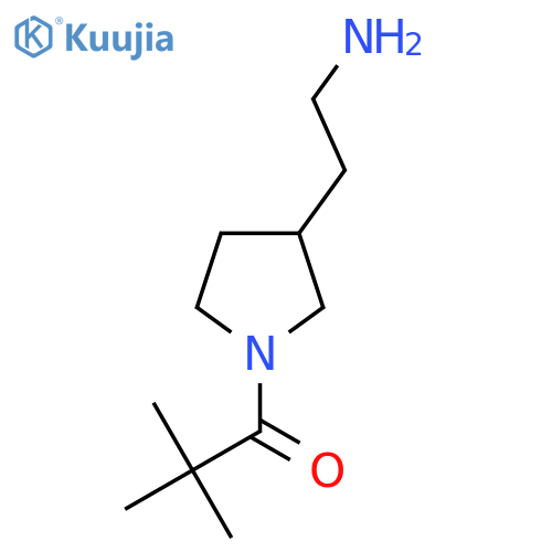 1-[3-(2-Aminoethyl)pyrrolidin-1-yl]-2,2-dimethylpropan-1-one structure