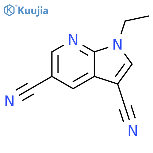 1-ethyl-1H-Pyrrolo[2,3-b]pyridine-3,5-dicarbonitrile structure