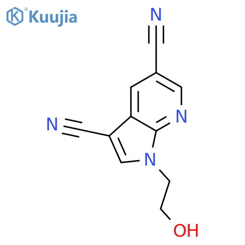 1H-Pyrrolo[2,3-b]pyridine-3,5-dicarbonitrile, 1-(2-hydroxyethyl)- structure