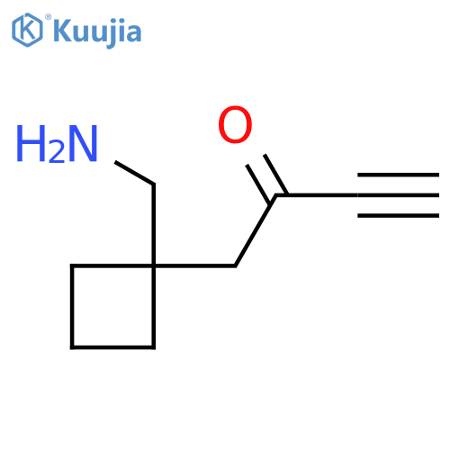 1-[1-(Aminomethyl)cyclobutyl]but-3-yn-2-one structure