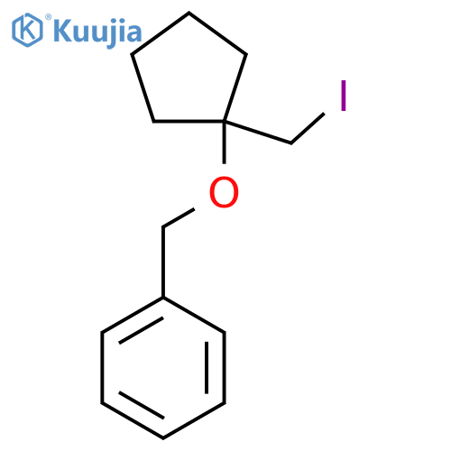({1-(iodomethyl)cyclopentyloxy}methyl)benzene structure