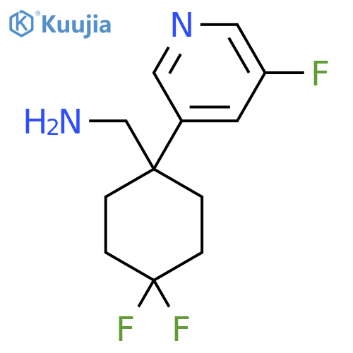 4,4-difluoro-1-(5-fluoropyridin-3-yl)cyclohexylmethanamine structure