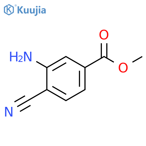 methyl 3-amino-4-cyano-benzoate structure