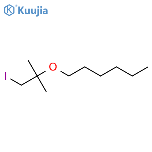 1-(1-iodo-2-methylpropan-2-yl)oxyhexane structure