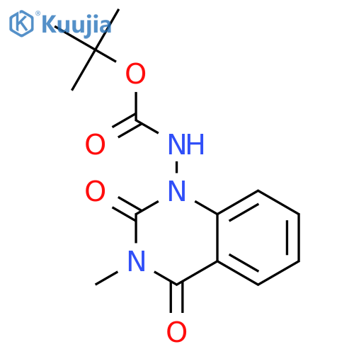 Carbamic acid,N-(3,4-dihydro-3-methyl-2,4-dioxo-1(2H)-quinazolinyl)-, 1,1-dimethylethyl ester structure