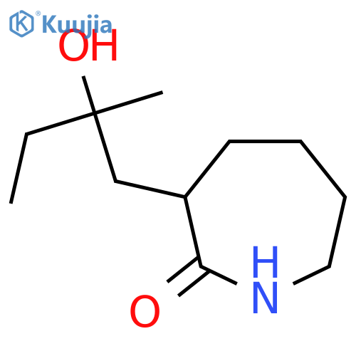 3-(2-Hydroxy-2-methylbutyl)azepan-2-one structure