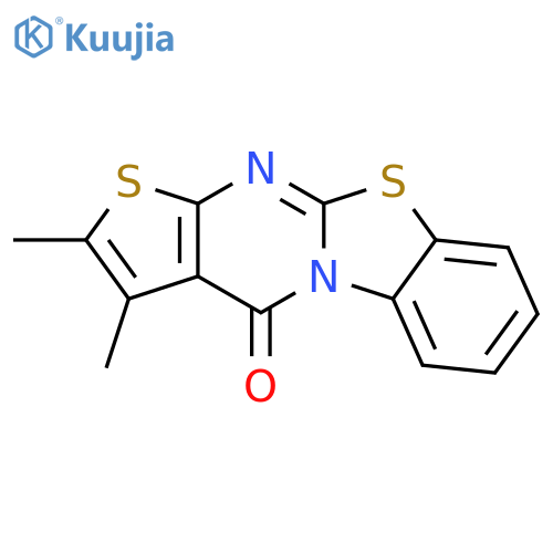 4H-Thieno[2',3':4,5]pyrimido[2,1-b]benzothiazol-4-one,2,3-dimethyl- structure