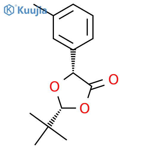 1,3-Dioxolan-4-one, 2-(1,1-dimethylethyl)-5-(3-methylphenyl)-, (2R-cis)- structure
