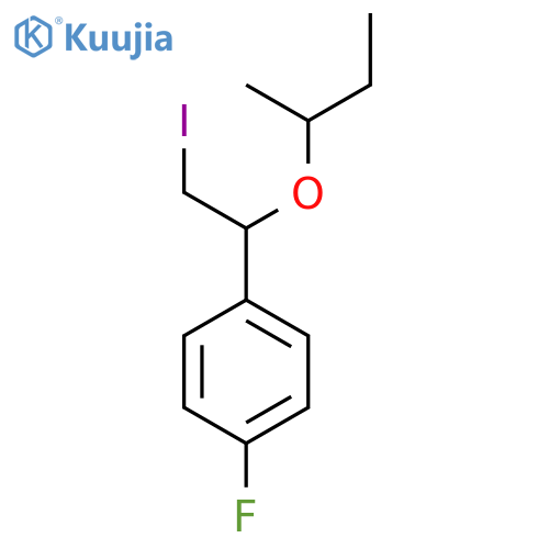 1-1-(butan-2-yloxy)-2-iodoethyl-4-fluorobenzene structure