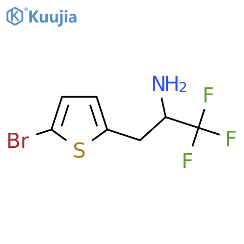 3-(5-bromothiophen-2-yl)-1,1,1-trifluoropropan-2-amine structure