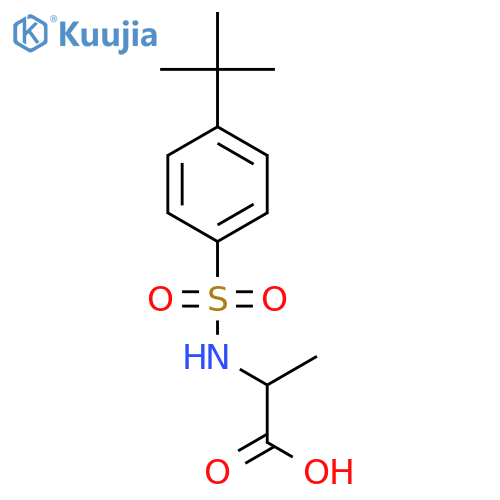 2-(4-tert-butylbenzenesulfonamido)propanoic acid structure