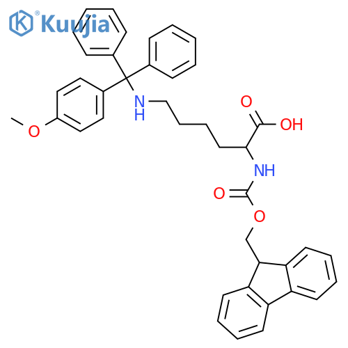 N2-(((9H-Fluoren-9-yl)methoxy)carbonyl)-N6-((4-methoxyphenyl)diphenylmethyl)-L-lysine structure