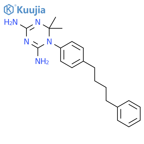 1,3,5-Triazine-2,4-diamine,1,6-dihydro-6,6-dimethyl-1-[4-(4-phenylbutyl)phenyl]-, hydrochloride (1:1) structure