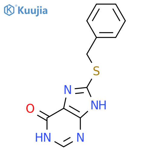 6H-Purin-6-one, 1,7-dihydro-8-[(phenylmethyl)thio]- structure