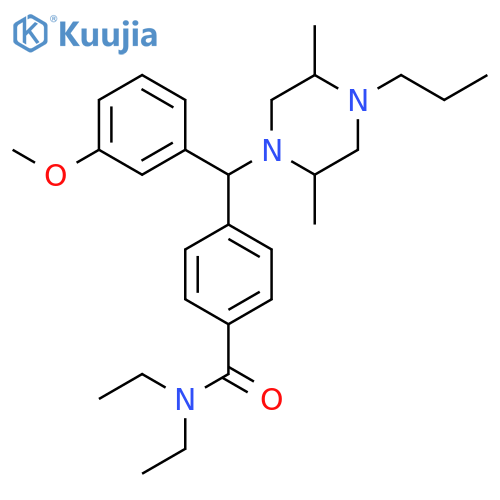 Benzamide,4-[(R)-[(2S,5R)-2,5-dimethyl-4-propyl-1-piperazinyl](3-methoxyphenyl)methyl]-N,N-diethyl- structure
