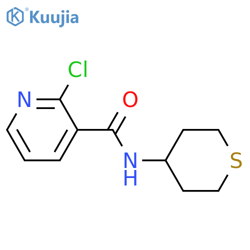 2-chloro-N-(thian-4-yl)pyridine-3-carboxamide structure