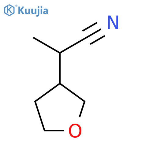 2-(oxolan-3-yl)propanenitrile structure