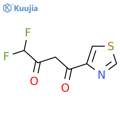 4,4-difluoro-1-(1,3-thiazol-4-yl)butane-1,3-dione structure