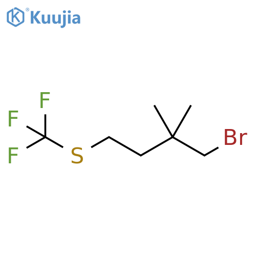 Butane, 1-bromo-2,2-dimethyl-4-[(trifluoromethyl)thio]- structure