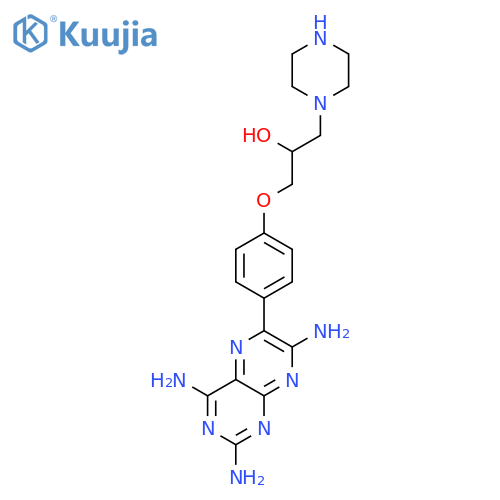 1-piperazin-1-yl-3-[4-(2,4,7-triaminopteridin-6-yl)phenoxy]propan-2-ol structure